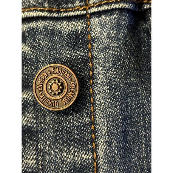 Ensean Womens 1X stretch Denim jacket, distressed/destroyed, pre-loved - Picture 9 of 9